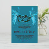 5x7 Masquerade Quinceanera Invitation Anniversaire (Debout devant)