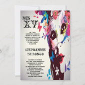 5x7 Masquerade Quinceanera Invitation Anniversaire (Devant)