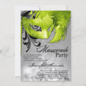 5x7 Masquerade Quinceanera Invitation Anniversaire (Devant)