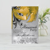 5x7 Masquerade Quinceanera Invitation Anniversaire (Debout devant)