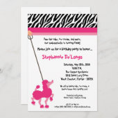 5x7 Meisje Roze Poedel Parijs Verjaardag Par Uitno Kaart (Voorkant / Achterkant)