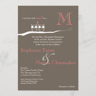 5x7 met Owl You Woodland Hoot Weduwen Uitnodiging