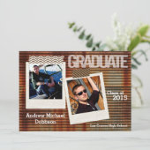 5x7 Métal corrégé rouillé Faire-part supérieur (Debout devant)