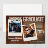 5x7 Métal corrégé rouillé Faire-part supérieur (Devant / Derrière)