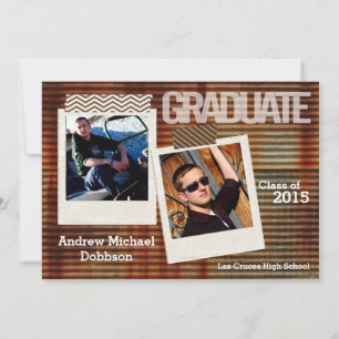 5x7 Métal corrégé rouillé Faire-part supérieur