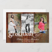 5x7 Métal corrégé rouillé Faire-part supérieur (Devant / Derrière)