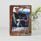 5x7 Métal corrégé rouillé Faire-part supérieur (Debout devant)