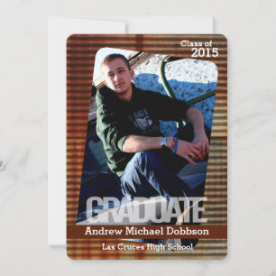 5x7 Métal corrégé rouillé Faire-part supérieur