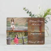 5x7 Métal corrégé rouillé Faire-part supérieur (Debout devant)