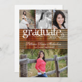 5x7 Métal corrégé rouillé Faire-part supérieur (Devant / Derrière)