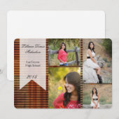 5x7 Métal corrégé rouillé Faire-part supérieur (Devant / Derrière)