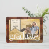 5x7 Métal corrégé rouillé Faire-part supérieur (Debout devant)