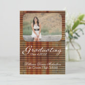 5x7 Métal corrégé rouillé Faire-part supérieur (Debout devant)