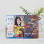 5x7 Métal rouillé Vieux acier Gru Faire-part princ (Debout devant)