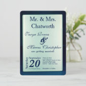 5x7 Miroir en verre dépoli Faire-part de mariage m (Debout devant)