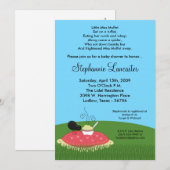 5x7 Miss Muffet Nursery Invitation Baby shower (Devant / Derrière)
