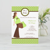 5x7 Modern Mod Mom Invitation Baby shower d'achat (Debout devant)