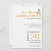 5x7 Modern Mosterdgrijze Chevron Trouwuitnodiging Kaart (Voorkant)