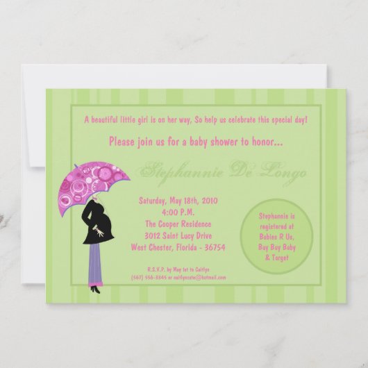 5x7 Moderne Mod Mam Shopping Baby shower Uitnodigi Kaart (Voorkant)