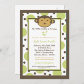 5x7 Moderne Monkey Birthday Party Invitation (Devant / Derrière)
