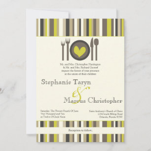 5x7 Moderne Plates de Chine Faire-part de mariage