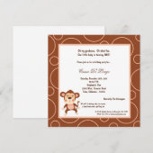 5x7 Monkey Pok-a-Dot Invitation de fête d'annivers (Devant / Derrière)