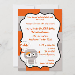5x7 Monster Bash Halloween Feestuitnodiging Kaart