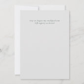 5x7 Navy Blauwe Koraal Bloemrijke Script Trouwset (Achterkant)