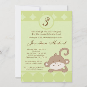 5x7 Neutral PolkaDot Singe Invitation Anniversaire