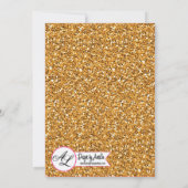 5x7 New Years Eve Uitnodiging Gouden Glitter Chevr (Achterkant)