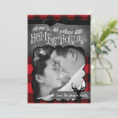 5x7 Noël XMAS Carte photo de cerf rouge noir (Debout devant)