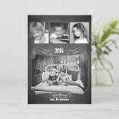 5x7 Noël XMAS Chalk Board Carte photo enseignant (Debout devant)