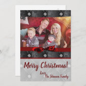 5x7 Noël XMAS Diamond Pintuck Carte photo (Devant / Derrière)