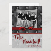 5x7 Noël XMAS Diamond Pintuck Carte photo (Devant / Derrière)