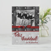 5x7 Noël XMAS Diamond Pintuck Carte photo (Debout devant)