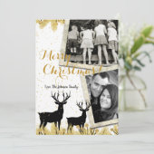 5x7 Noël XMAS Gold Deer Buck Doe Carte photo (Debout devant)