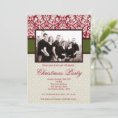 5x7 Noël XMAS Happy Holiday PHOTO Invitation (Debout devant)