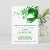 5x7 Noël XMAS Invitation Masquerade Ball Mask (Debout devant)