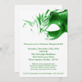 5x7 Noël XMAS Invitation Masquerade Ball Mask (Devant / Derrière)