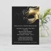 5x7 Noël XMAS Invitation Masquerade Ball Mask (Debout devant)