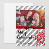 5x7 Noël XMAS Parties scintillant rouge Carte phot (Devant / Derrière)