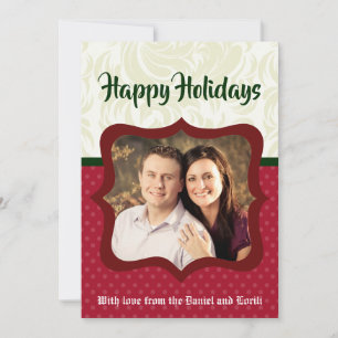 5x7 Noël XMAS Red Polka Carte photo