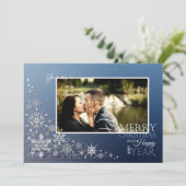 5x7 Noël XMAS Snowflakes Carte photo (Debout devant)