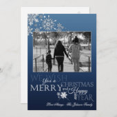 5x7 Noël XMAS Snowflakes Snow Carte photo (Devant / Derrière)