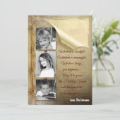 5x7 Noël XMAS Vieux Carte photo de papier déchiré (Debout devant)