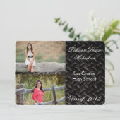 5x7 Noir Acier Métal Aluminium Faire-part supérieu (Debout devant)