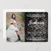 5x7 Noir Acier Métal Aluminium Faire-part supérieu (Devant / Derrière)