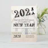 5x7 Nouvel An Invitation Coucher du soleil Pays de (Debout devant)