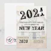 5x7 Nouvel An Invitation Coucher du soleil Pays de (Devant / Derrière)