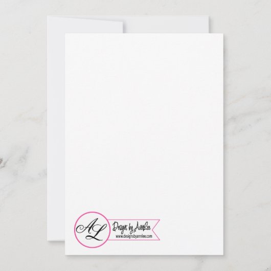 5x7 Nouvel An Invitation White Wash Wood Grange (Dos)